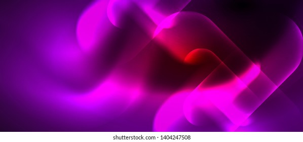 Neon glowing techno lines, blue hi-tech futuristic abstract background template, vector design