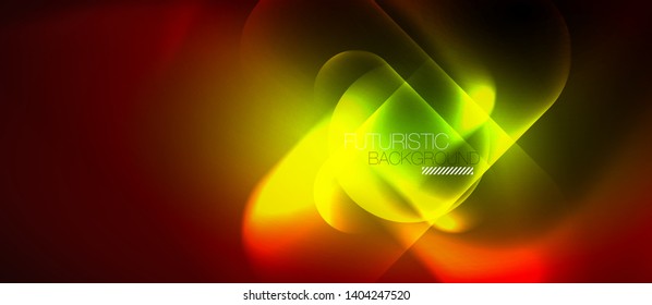 Líneas tecno brillantes de neón, plantilla de fondo abstracta azul de alta tecnología futurista, diseño vectorial