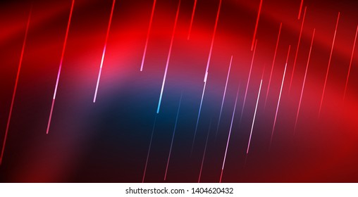 Neon glowing techno lines, blue hi-tech futuristic abstract background template