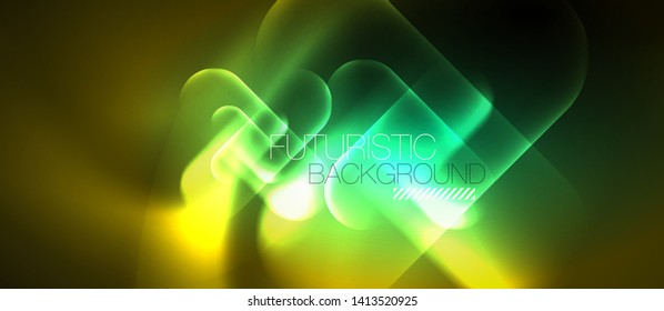 Neonleuchtende Techno-Linien, blaue futuristische, abstrakte Hintergrund-Vorlage für High-Tech-Produkte, Vektordesign