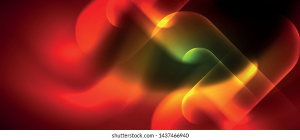 Neon glowing techno lines, blue hi-tech futuristic abstract background template, vector design