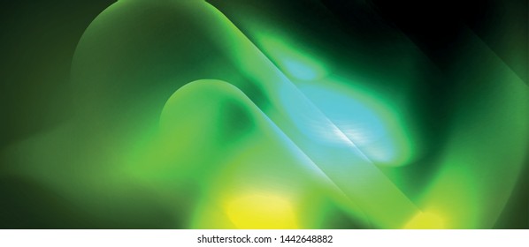 Neonleuchtende Techno-Linien, blaue futuristische, abstrakte Hintergrund-Vorlage für High-Tech-Produkte, Vektordesign