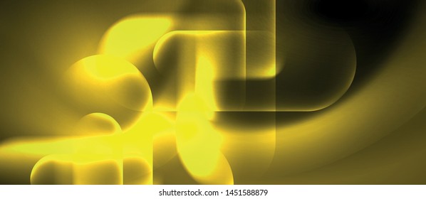 Líneas tecno brillantes de neón, plantilla de fondo abstracta azul de alta tecnología futurista, diseño vectorial