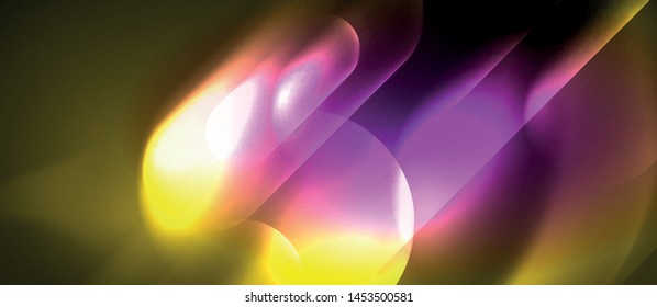 Líneas tecno brillantes de neón, plantilla de fondo abstracta azul de alta tecnología futurista, diseño vectorial