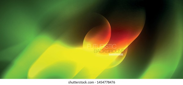 Neon glowing techno lines, blue hi-tech futuristic abstract background template, vector design