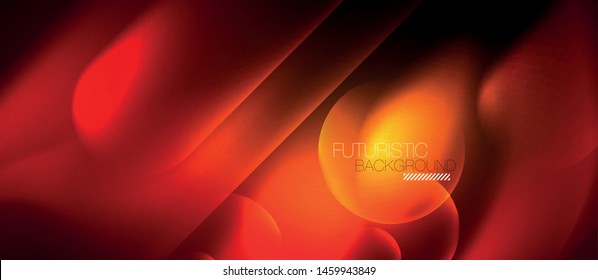 Líneas tecno brillantes de neón, plantilla de fondo abstracta azul de alta tecnología futurista, diseño vectorial