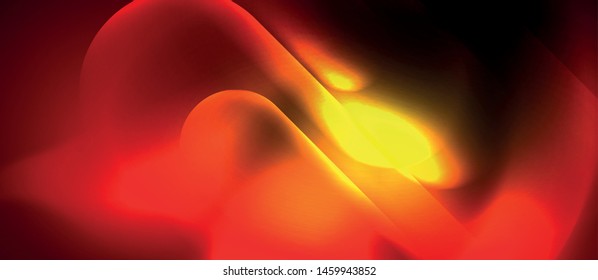 Neon glowing techno lines, blue hi-tech futuristic abstract background template, vector design