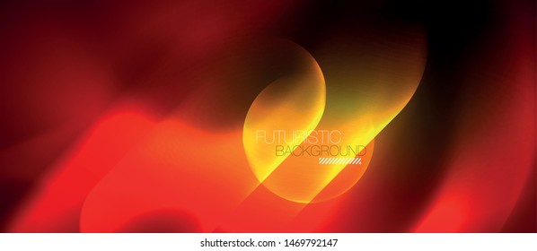Neon glowing techno lines, blue hi-tech futuristic abstract background template, vector design