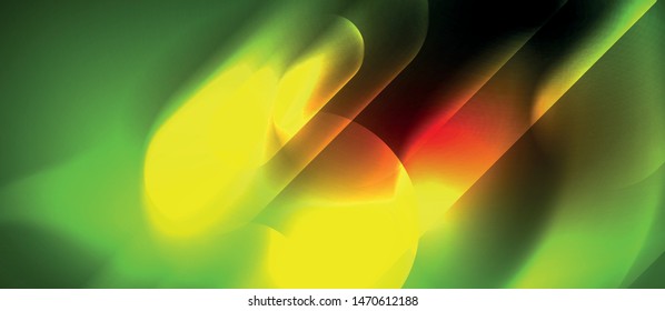 Neon glowing techno lines, blue hi-tech futuristic abstract background template, vector design
