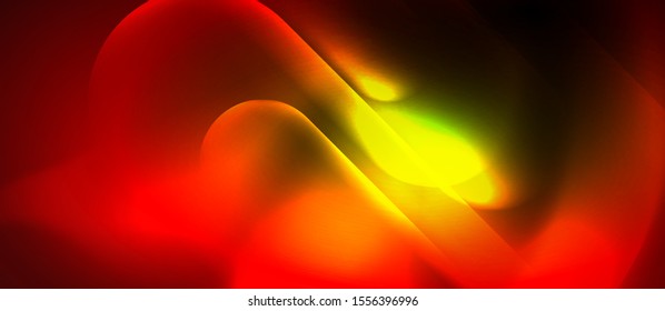 Neon glowing techno lines, blue hi-tech futuristic abstract background template, vector design