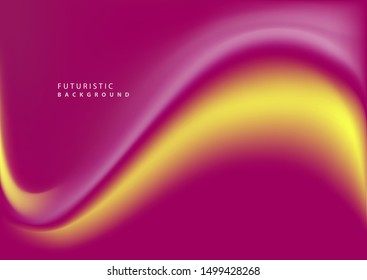 Neon glowing techno lines, high-tech futuristic, abstract background template with wave shapes. Eps10 vector.