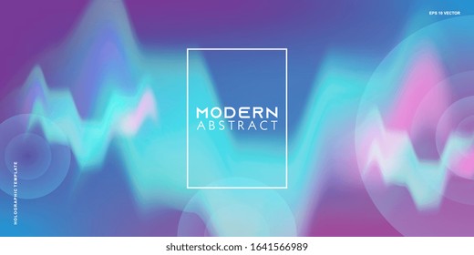 Neon glowing techno lines, high-tech futuristic, abstract background template with wave shapes. Blue colors. Eps10 vector.