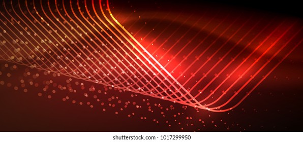 Neonleuchtende Techno-Linien, futuristisch hochmoderne, abstrakte Hintergrundvorlage mit quadratischen Formen
