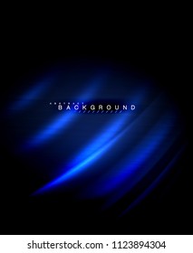 Neon glowing techno lines, hi-tech futuristic abstract background template with square shapes. Vector illustration