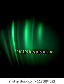 Neon glowing techno lines, hi-tech futuristic abstract background template with square shapes. Vector illustration