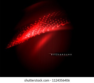Neon leuchtende Techno-Linien, High-Tech-futuristische abstrakte Hintergrundvorlage mit quadratischen Formen. Vektorgrafik