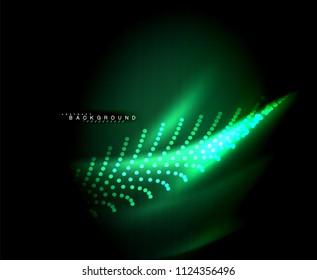 Neon glowing techno lines, hi-tech futuristic abstract background template with square shapes. Vector illustration