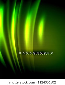 Neon glowing techno lines, hi-tech futuristic abstract background template with square shapes. Vector illustration