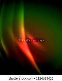 Neon glowing techno lines, hi-tech futuristic abstract background template with square shapes. Vector illustration