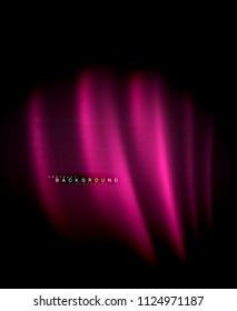 Neon glowing techno lines, hi-tech futuristic abstract background template with square shapes. Vector illustration