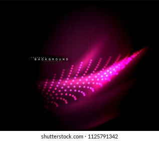 Neon leuchtende Techno-Linien, High-Tech-futuristische abstrakte Hintergrundvorlage mit quadratischen Formen. Vektorgrafik