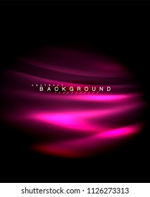 Neon leuchtende Techno-Linien, High-Tech-futuristische abstrakte Hintergrundvorlage mit quadratischen Formen. Vektorgrafik