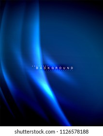 Neon glowing techno lines, hi-tech futuristic abstract background template with square shapes. Vector illustration