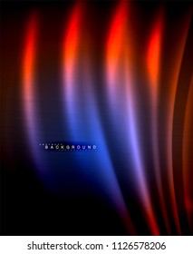 Neon glowing techno lines, hi-tech futuristic abstract background template with square shapes. Vector illustration