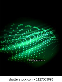 Neon glowing techno lines, hi-tech futuristic abstract background template with square shapes. Vector illustration