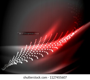 Neon glowing techno lines, hi-tech futuristic abstract background template with square shapes. Vector illustration