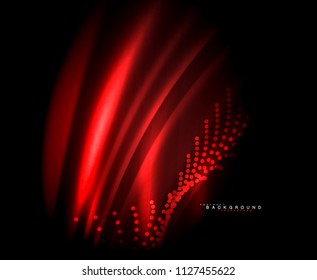 Neon leuchtende Techno-Linien, High-Tech-futuristische abstrakte Hintergrundvorlage mit quadratischen Formen. Vektorgrafik