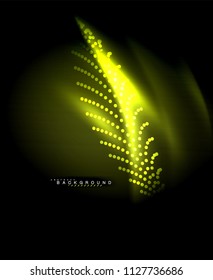 Neon glowing techno lines, hi-tech futuristic abstract background template with square shapes. Vector illustration