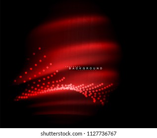 Neon glowing techno lines, hi-tech futuristic abstract background template with square shapes. Vector illustration