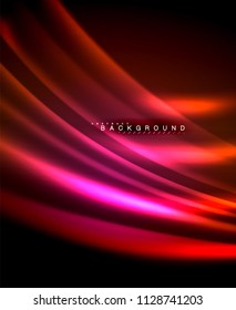 Neon leuchtende Techno-Linien, High-Tech-futuristische abstrakte Hintergrundvorlage mit quadratischen Formen. Vektorgrafik