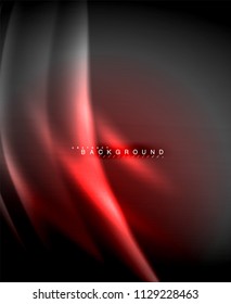 Neon glowing techno lines, hi-tech futuristic abstract background template with square shapes. Vector illustration