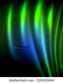 Neon glowing techno lines, hi-tech futuristic abstract background template with square shapes. Vector illustration