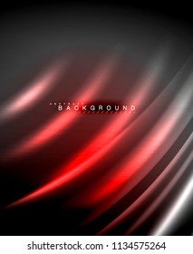 Líneas tecno brillantes neón, plantilla de fondo abstracto de alta tecnología futurista con formas cuadradas. Ilustración del vector