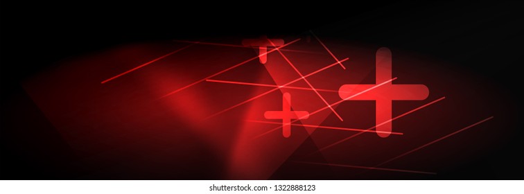 Líneas tecno brillantes neón, plantilla de fondo abstracto de alta tecnología futurista con líneas. Ilustración del vector