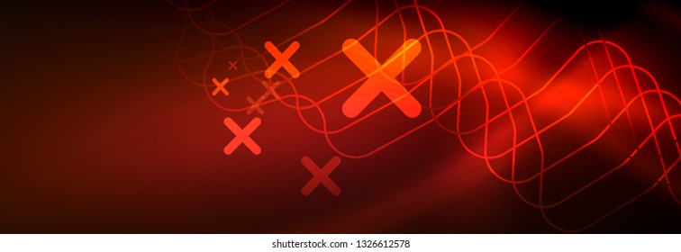 Neonleuchtende Techno-Linien, futuristisch abstrakte High-Tech-Hintergrundvorlage mit quadratischen Formen