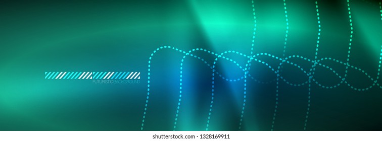 Neonleuchtende Techno-Linien, futuristisch abstrakte High-Tech-Hintergrundvorlage mit quadratischen Formen