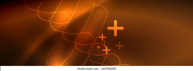 Neon glowing techno lines, hi-tech futuristic abstract background template with square shapes