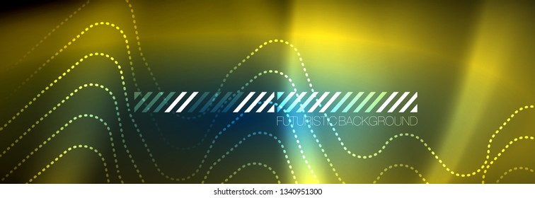 Neonleuchtende Techno-Linien, futuristisch abstrakte High-Tech-Hintergrundvorlage mit quadratischen Formen