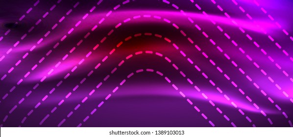 Neonleuchtende Techno-Linien, futuristisch abstrakte High-Tech-Hintergrundvorlage mit quadratischen Formen, Vektordesign
