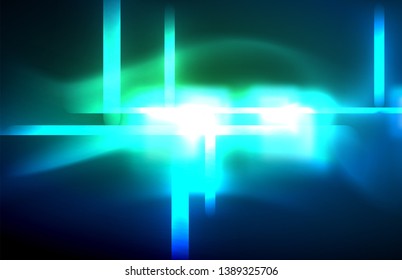 Líneas tecno brillantes de neón, plantilla de fondo abstracto de alta tecnología futurista con formas cuadradas y líneas