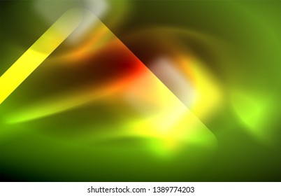 Neonleuchtende Techno-Linien, futuristisch abstrakte High-Tech-Hintergrundvorlage mit quadratischen Formen und Linien