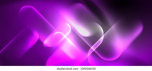 Líneas tecno brillantes de neón, plantilla de fondo abstracto de alta tecnología futurista, vector