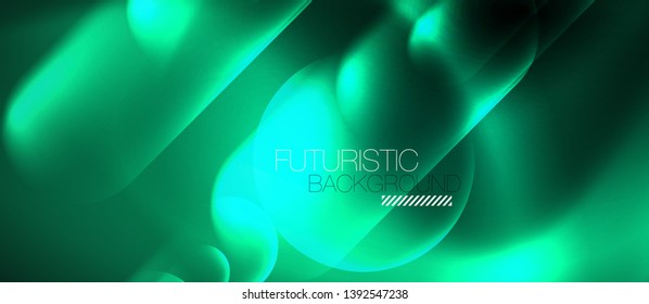 Neon glowing techno lines, hi-tech futuristic abstract background template, vector