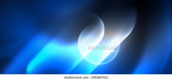 Neon glowing techno lines, hi-tech futuristic abstract background template, vector
