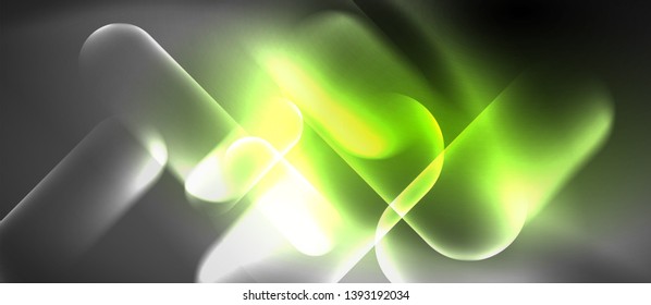 Neon glowing techno lines, hi-tech futuristic abstract background template, vector