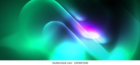 Neon glowing techno lines, hi-tech futuristic abstract background template, vector